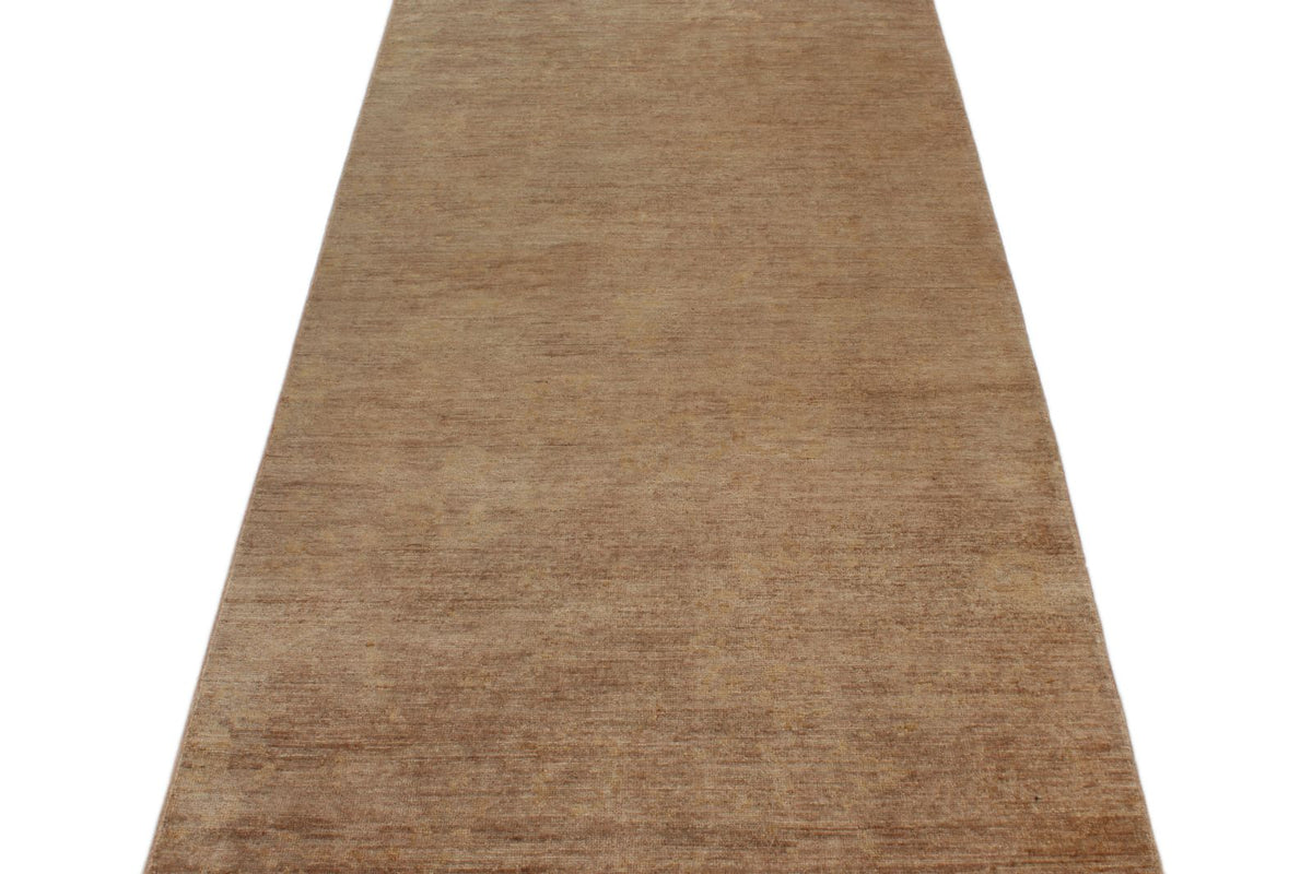 3x9 Light Brown and Brown Oushak Runner