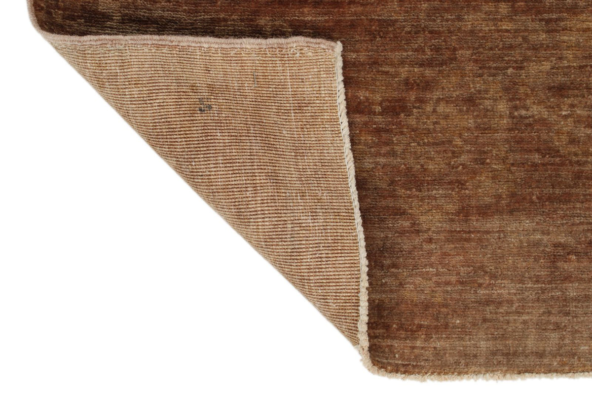 3x9 Light Brown and Brown Oushak Runner