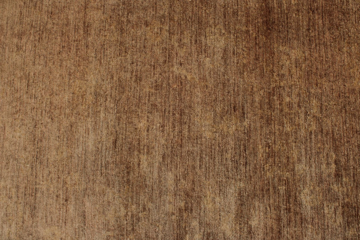 3x9 Light Brown and Brown Oushak Runner