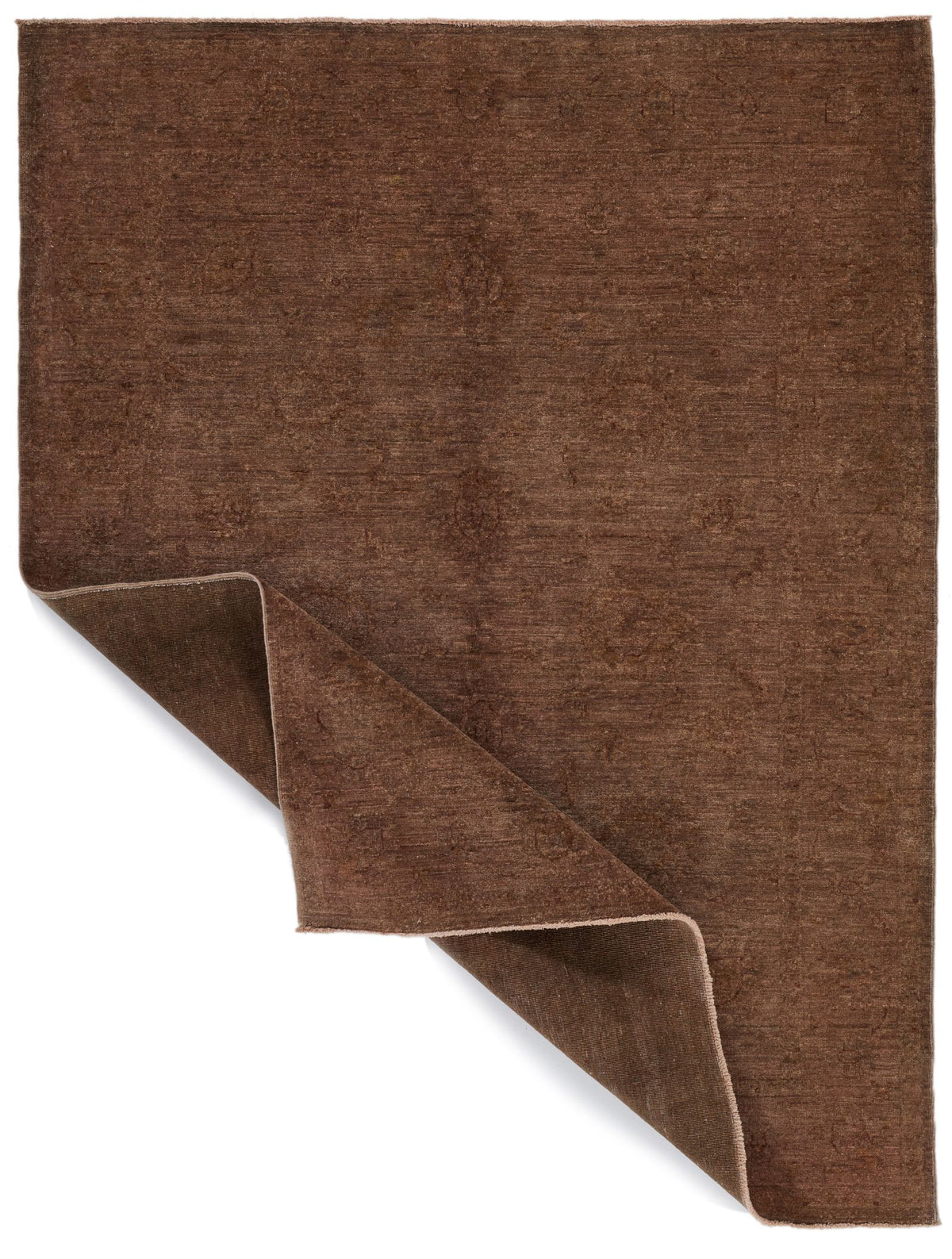 5x6 Brown Turkish Overdyed Rug