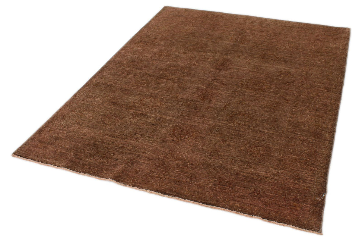 5x6 Brown Turkish Overdyed Rug