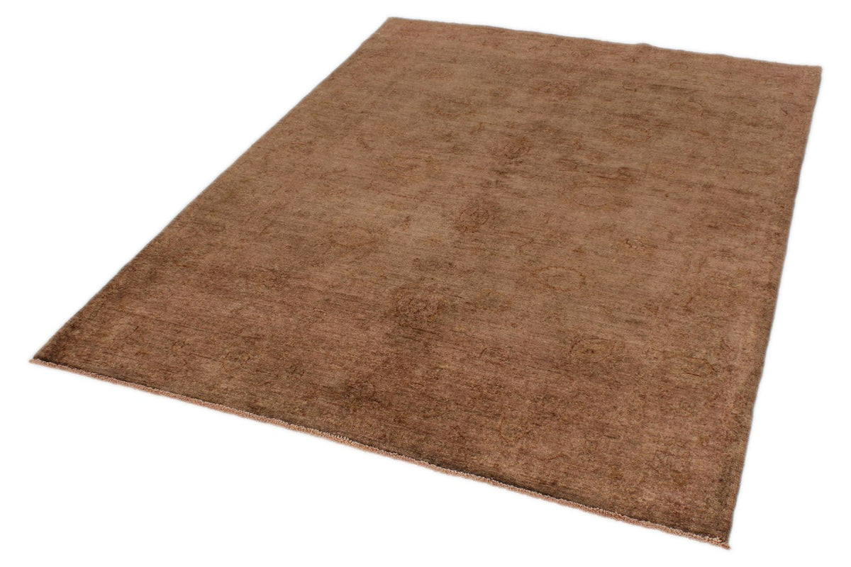 5x6 Brown Turkish Overdyed Rug