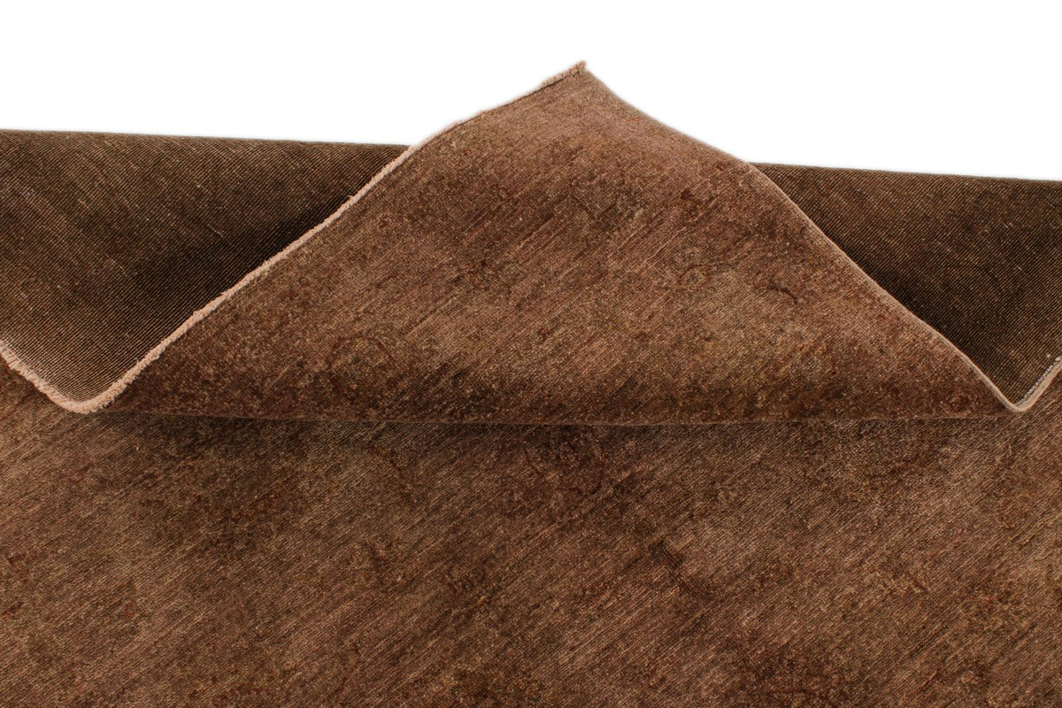 5x6 Brown Turkish Overdyed Rug