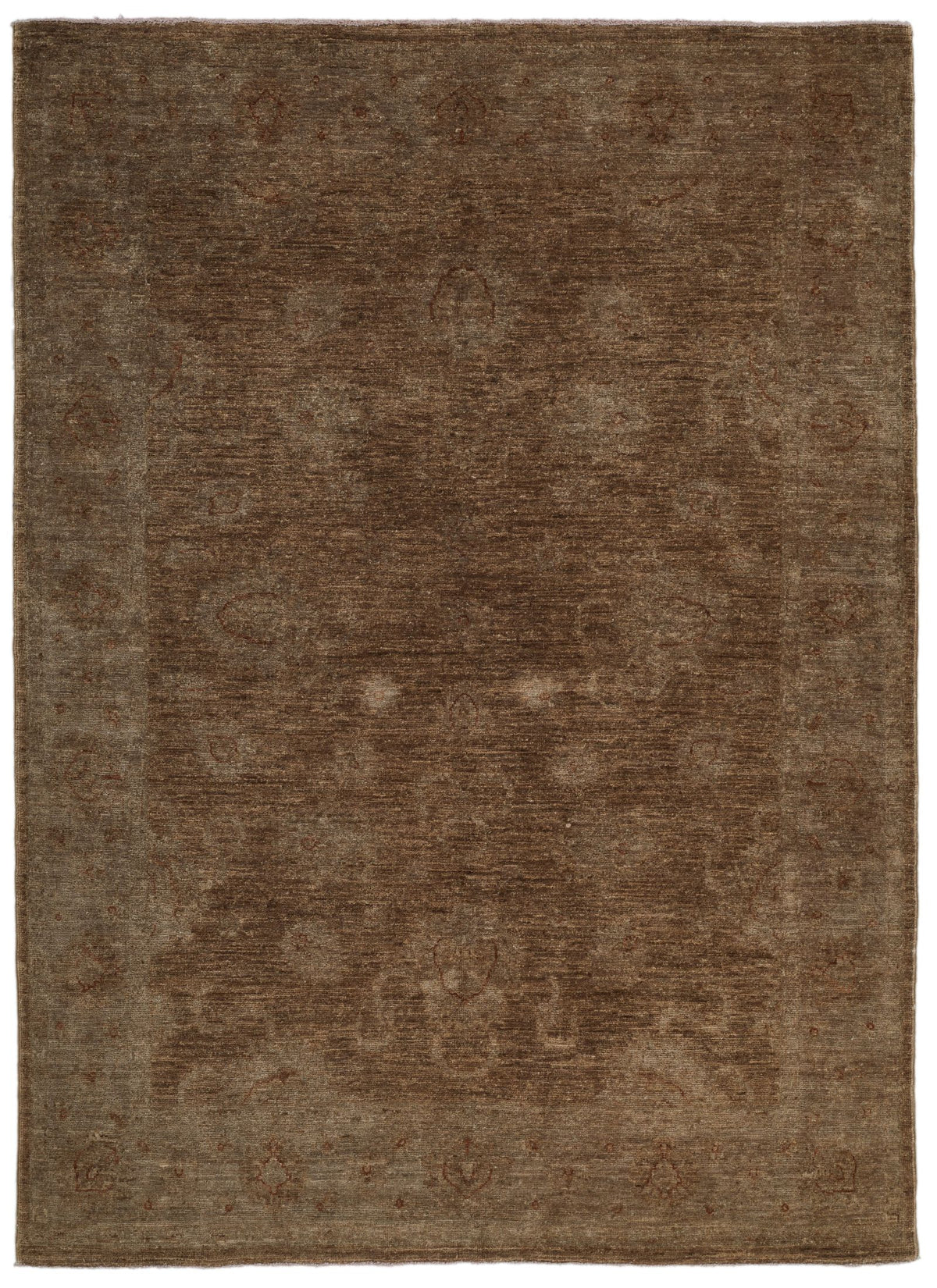 5x7 Brown Turkish Overdyed Rug