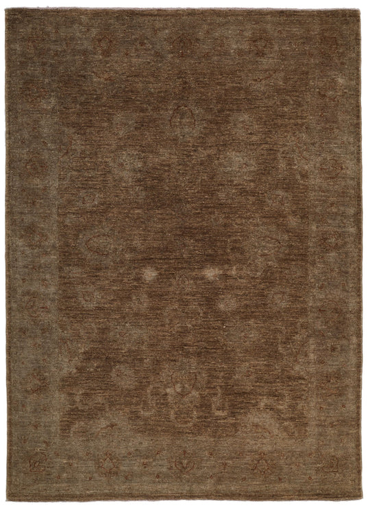 5x7 Brown Turkish Overdyed Rug