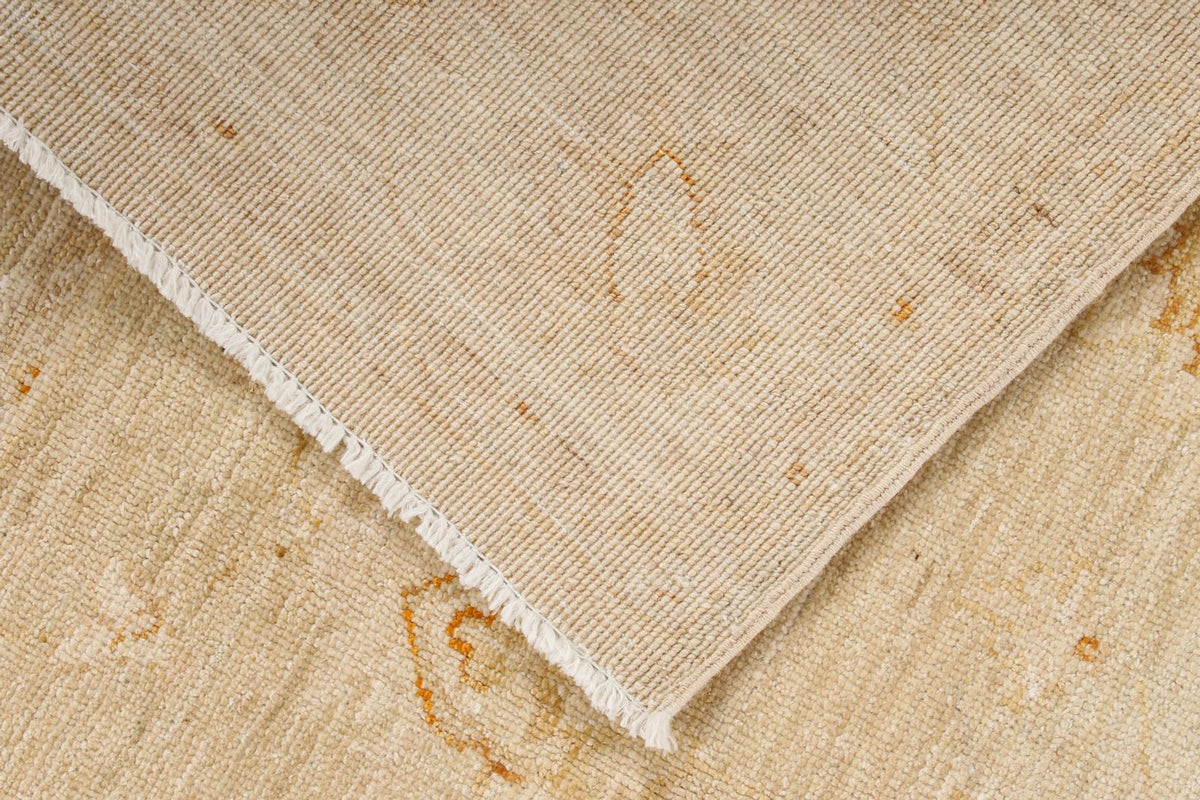 4x6 Light Brown and Ivory Turkish Oushak Rug