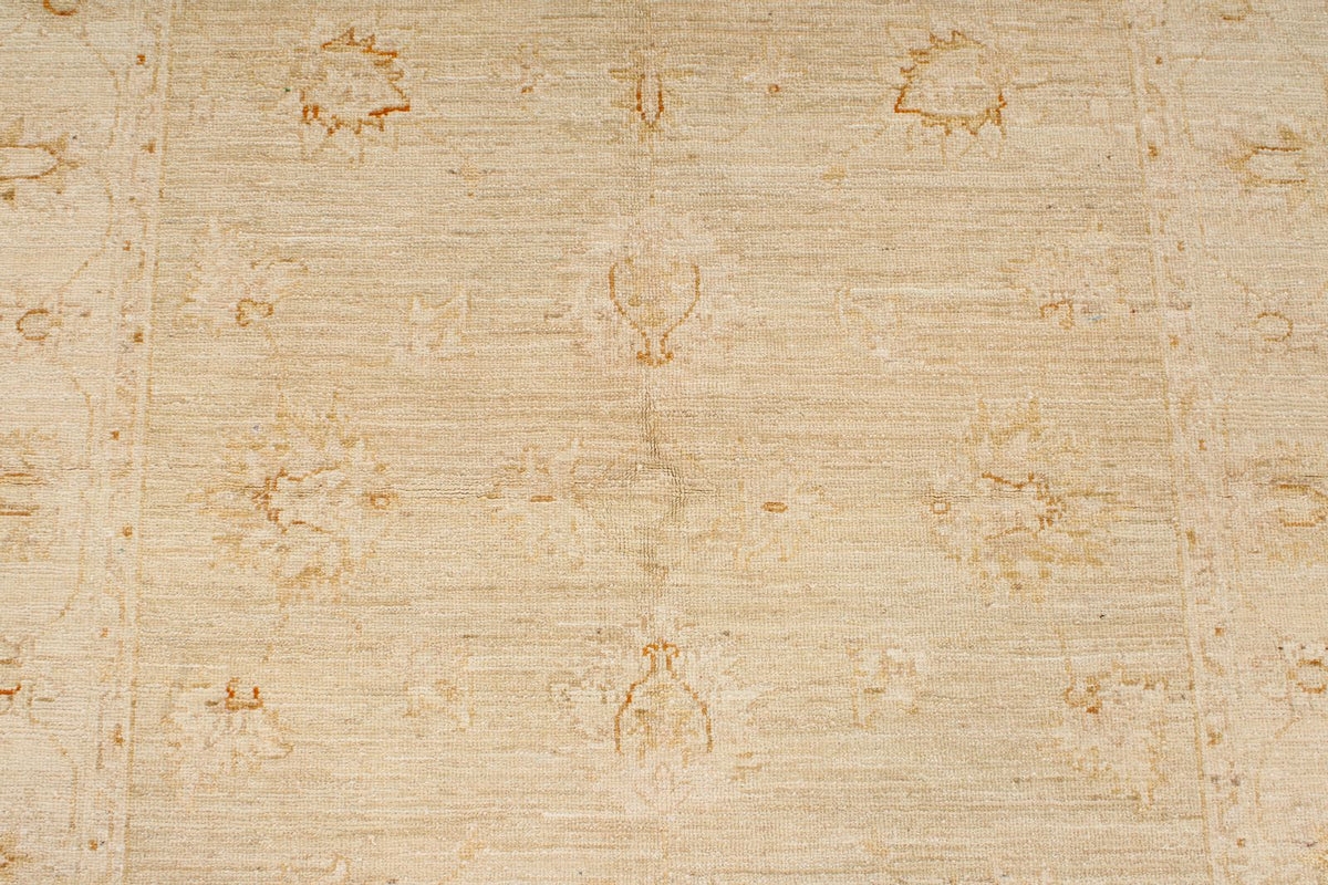 4x6 Light Brown and Ivory Turkish Oushak Rug