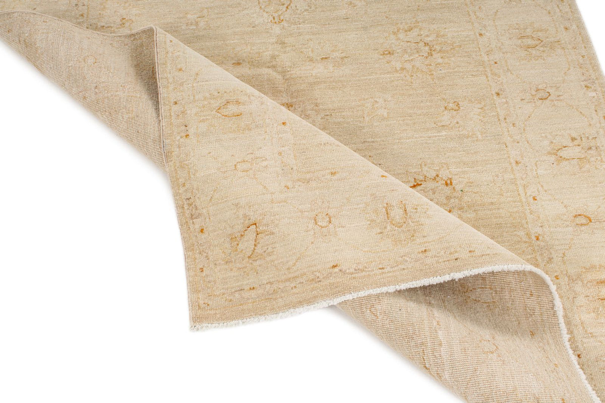 4x6 Light Brown and Ivory Turkish Oushak Rug