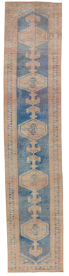 3x14 Navy and Ivory Anatolian Tribal Runner