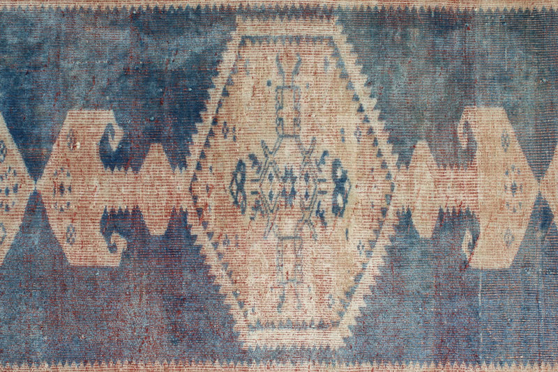 3x14 Navy and Ivory Anatolian Tribal Runner