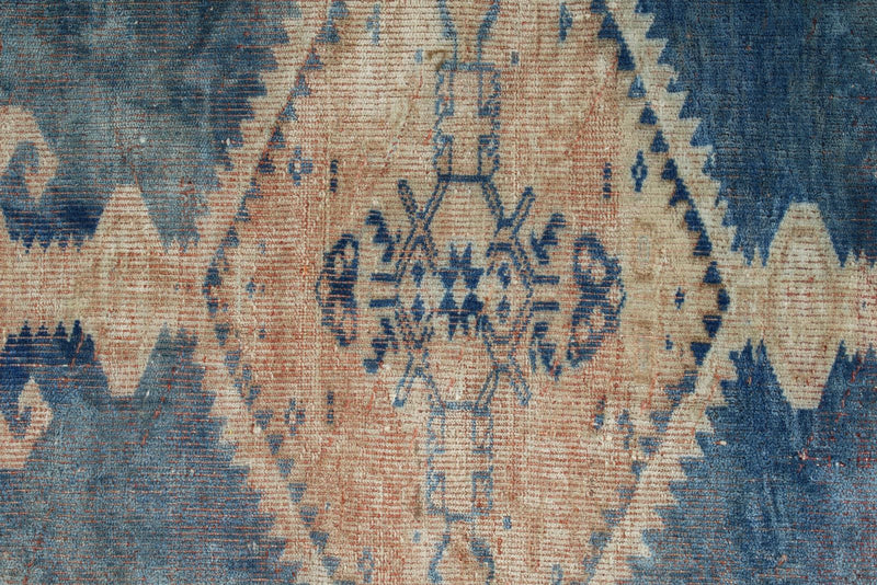 3x14 Navy and Ivory Anatolian Tribal Runner