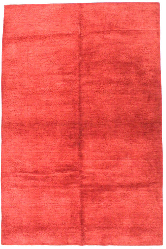 6x9 Red Modern Contemporary Rug