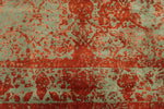 8x10 Rust and Green Turkish Traditional Rug