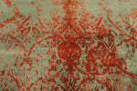8x10 Rust and Green Turkish Traditional Rug