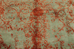 8x10 Rust and Green Turkish Traditional Rug