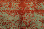 8x10 Rust and Green Turkish Traditional Rug