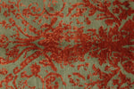 8x10 Rust and Green Turkish Traditional Rug