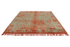 8x10 Rust and Green Turkish Traditional Rug