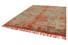 8x10 Rust and Green Turkish Traditional Rug