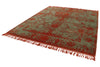 8x10 Rust and Green Turkish Traditional Rug