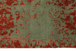 8x10 Rust and Green Turkish Traditional Rug