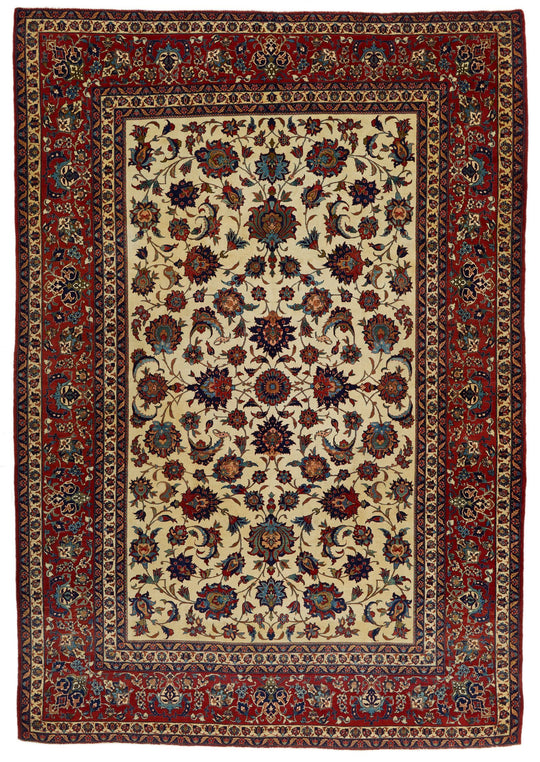 8x11 Red and Beige Persian Rug
