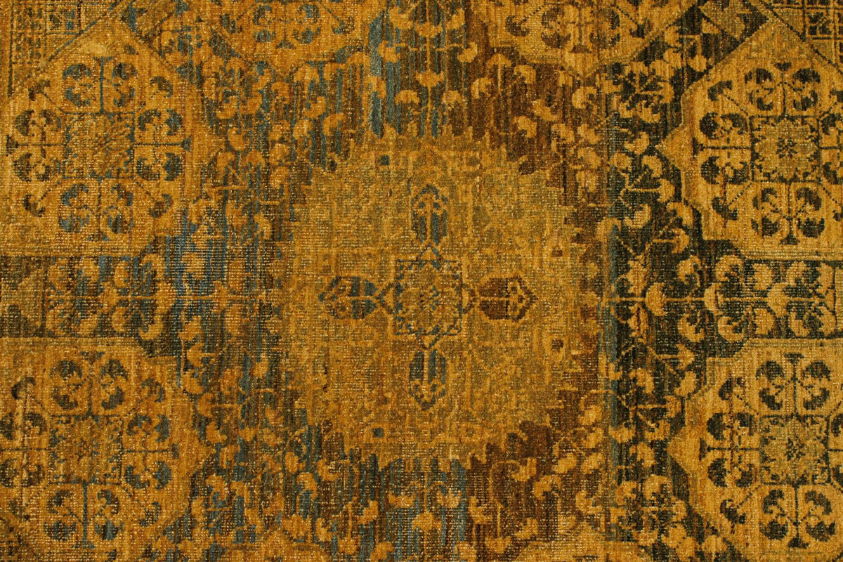 4x10 Green Turkish Traditional Rug