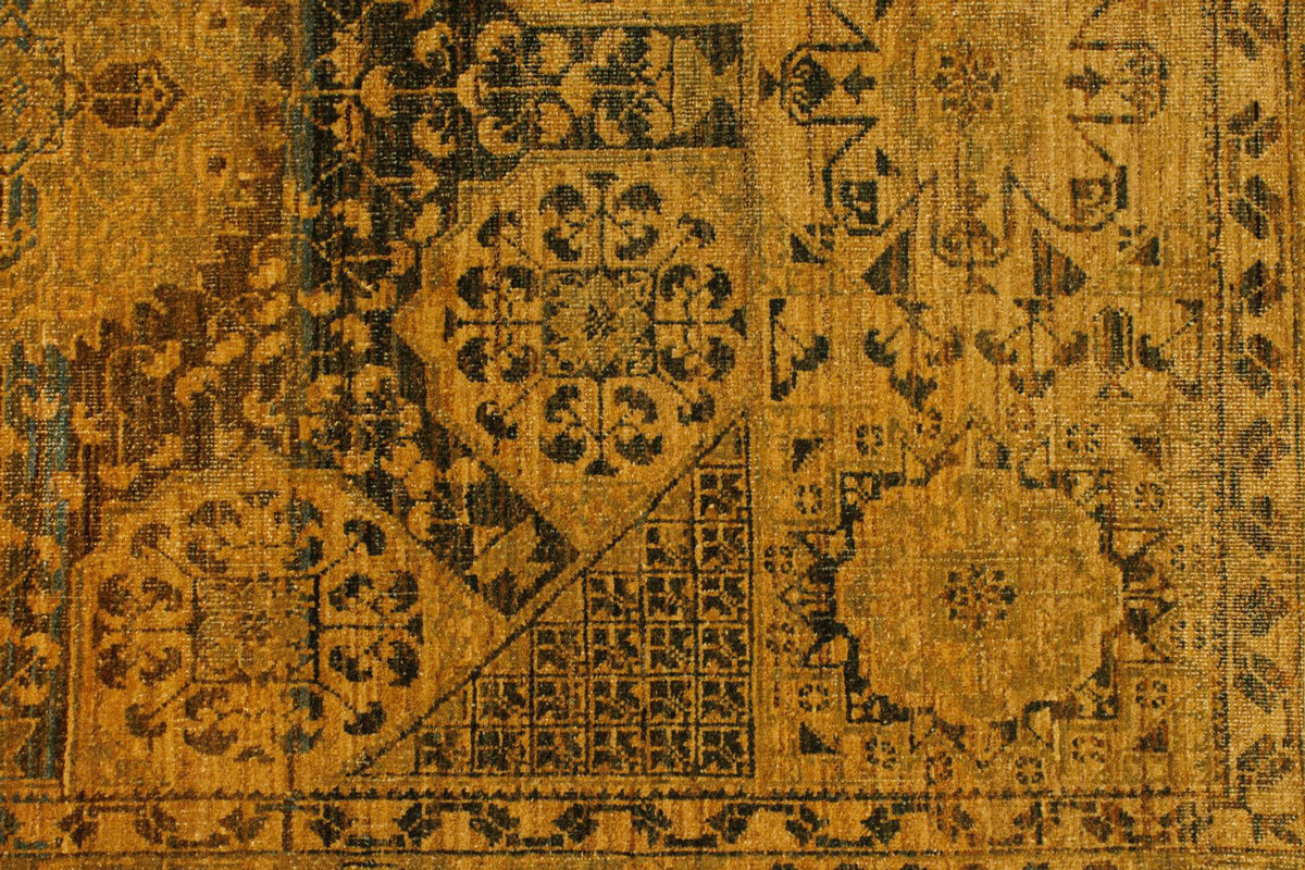 4x10 Green Turkish Traditional Rug