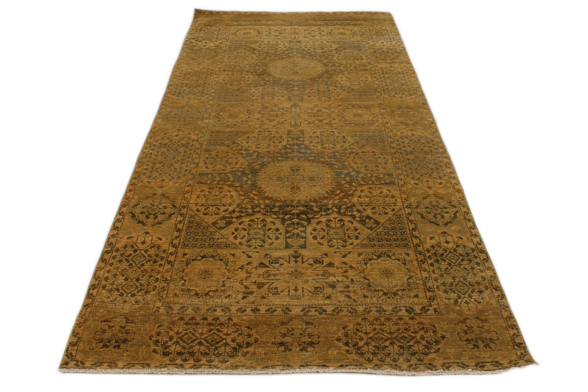 4x10 Green Turkish Traditional Rug