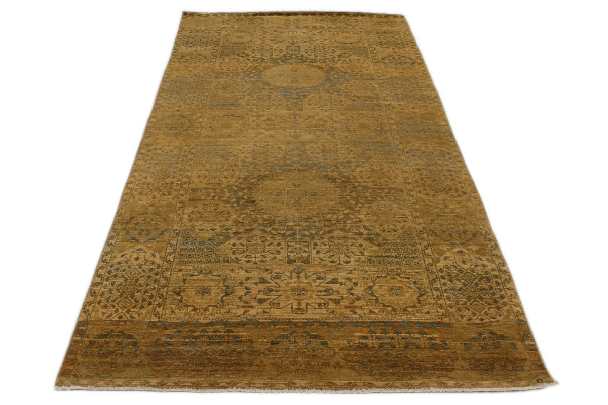 4x10 Green Turkish Traditional Rug