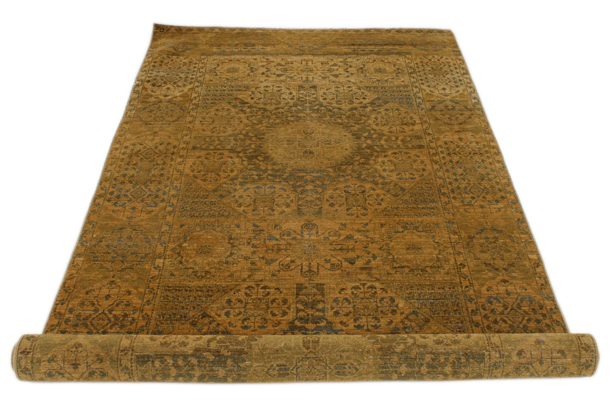 4x10 Green Turkish Traditional Rug
