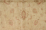 4x7 Beige and Red Turkish Oushak Rug