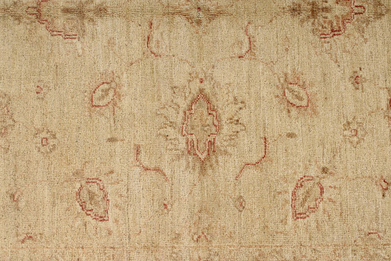 4x7 Beige and Red Turkish Oushak Rug