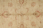 4x7 Beige and Red Turkish Oushak Rug