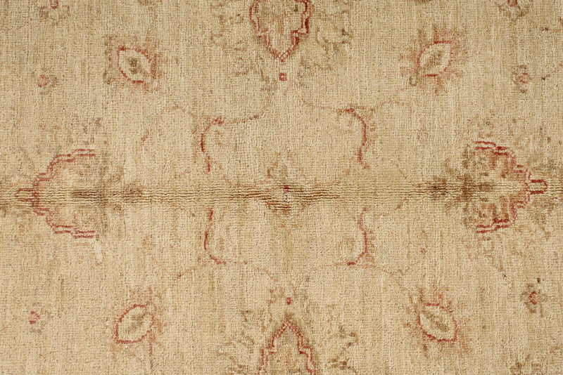 4x7 Beige and Red Turkish Oushak Rug