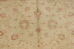 4x7 Beige and Red Turkish Oushak Rug