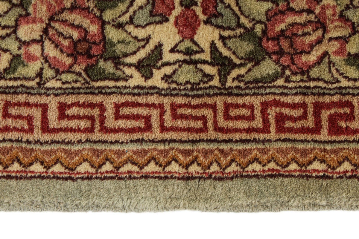 7x11 Blue and Ivory Turkish Silk Rug