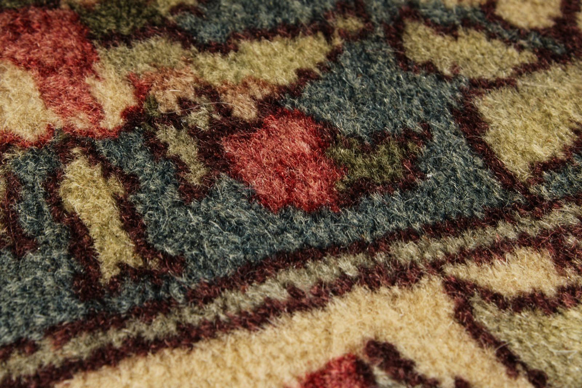 7x11 Blue and Ivory Turkish Silk Rug