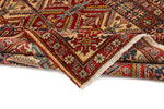 6x8 Red and Beige Kazak Tribal Rug