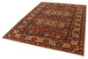 6x8 Red and Beige Kazak Tribal Rug