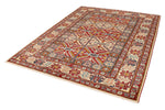 6x8 Red and Beige Kazak Tribal Rug