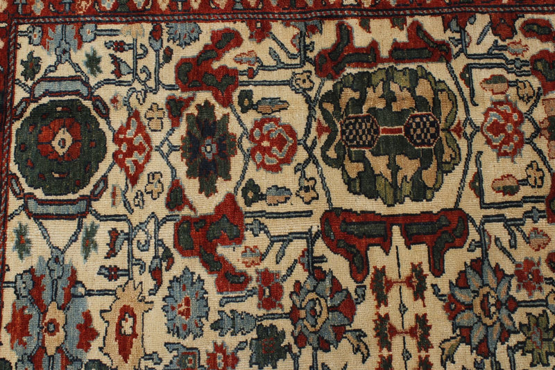 9x12 Ivory and Navy Turkish Traditional Rug