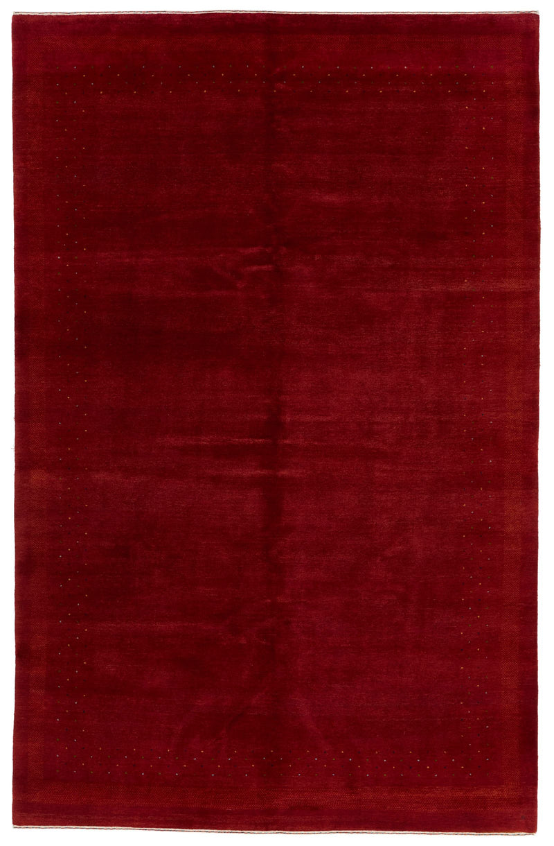 7x10 Red Modern Contemporary Rug