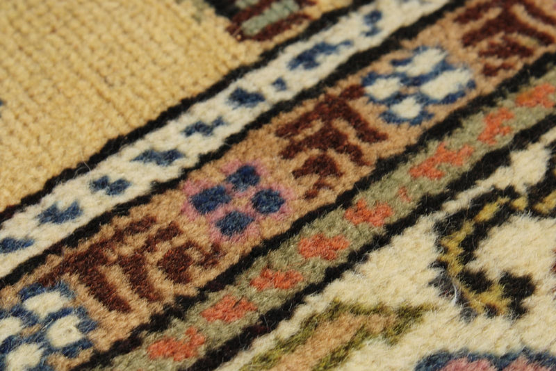 3x6 Multicolor and Ivory Turkish Traditional Rug