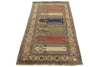 3x6 Multicolor and Ivory Turkish Traditional Rug