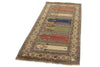 3x6 Multicolor and Ivory Turkish Traditional Rug