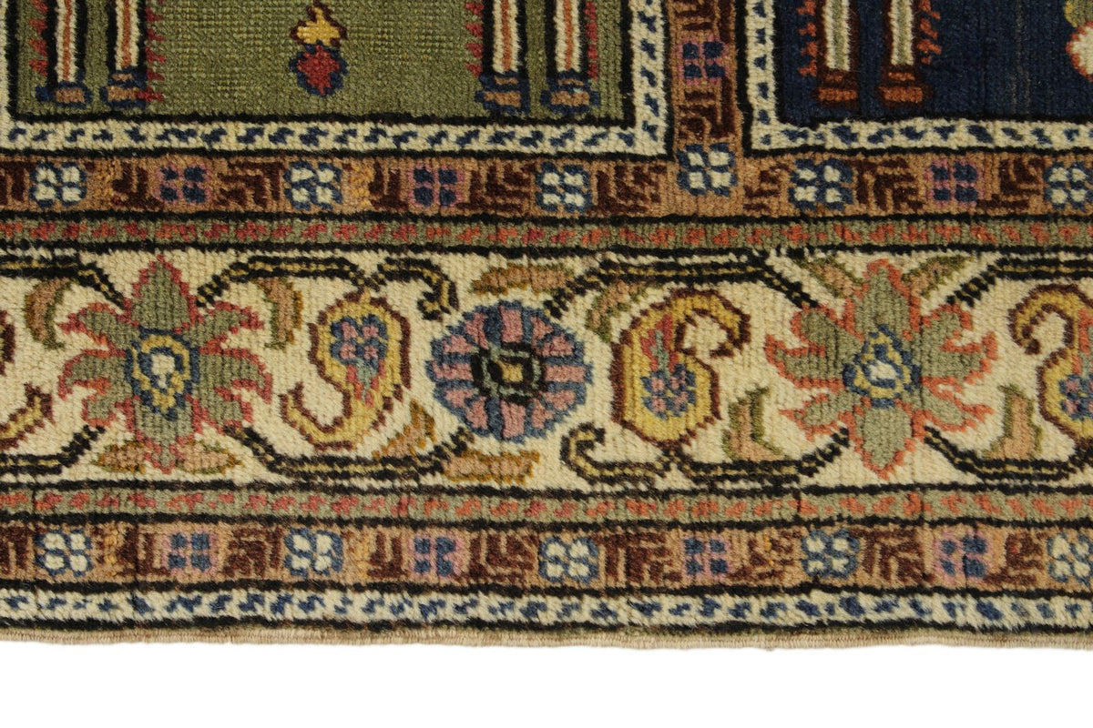 3x6 Multicolor and Ivory Turkish Traditional Rug