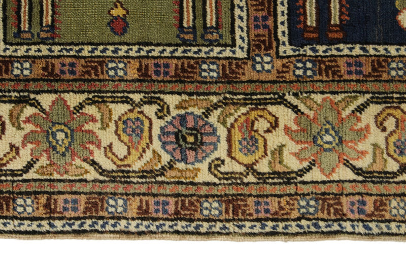 3x6 Multicolor and Ivory Turkish Traditional Rug