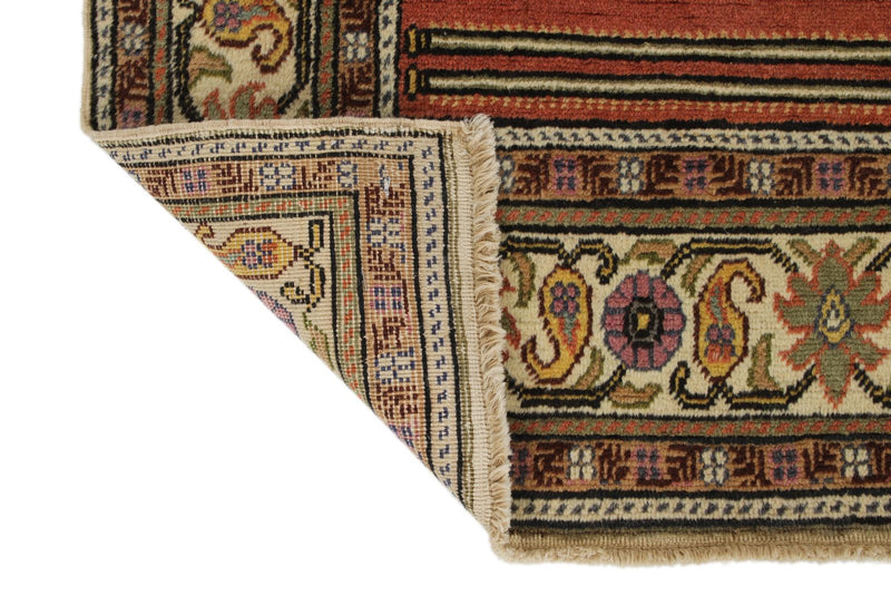 3x6 Multicolor and Ivory Turkish Traditional Rug