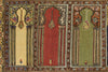 3x6 Multicolor and Ivory Turkish Traditional Rug
